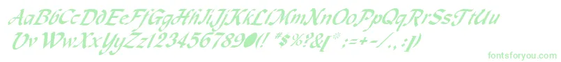 MachumaineItalic-Schriftart – Grüne Schriften