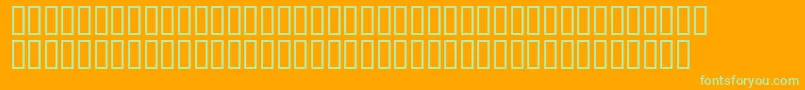 Fonte Tonywhitesh – fontes verdes em um fundo laranja