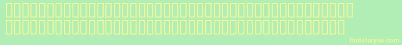 Tonywhitesh-Schriftart – Gelbe Schriften auf grünem Hintergrund