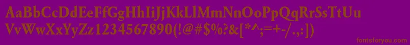 UrwgaramondtextnarBold Font – Brown Fonts on Purple Background