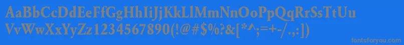 UrwgaramondtextnarBold Font – Gray Fonts on Blue Background