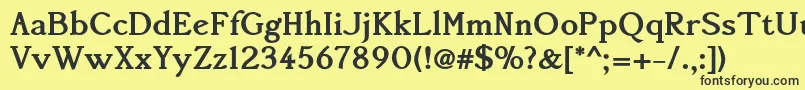 Accanthisadfstdno3Bold Font – Black Fonts on Yellow Background