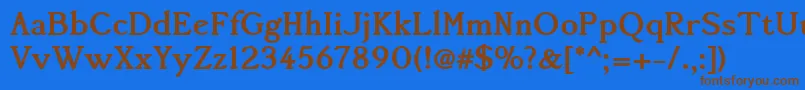 Accanthisadfstdno3Bold Font – Brown Fonts on Blue Background