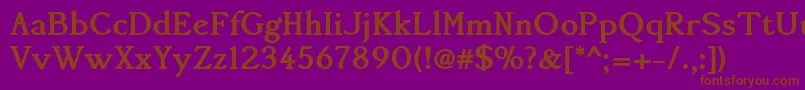 Accanthisadfstdno3Bold Font – Brown Fonts on Purple Background