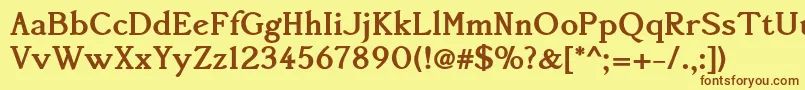 Accanthisadfstdno3Bold Font – Brown Fonts on Yellow Background