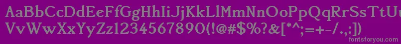 Accanthisadfstdno3Bold-fontti – harmaat kirjasimet violetilla taustalla