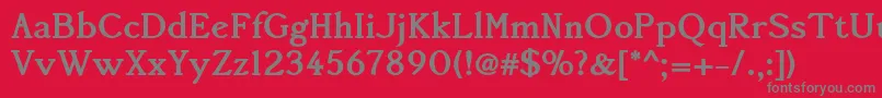 Accanthisadfstdno3Bold Font – Gray Fonts on Red Background