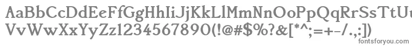 Accanthisadfstdno3Bold-fontti – harmaat kirjasimet valkoisella taustalla