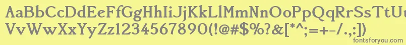 Accanthisadfstdno3Bold Font – Gray Fonts on Yellow Background