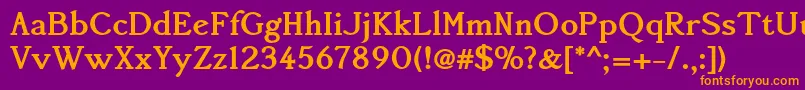 Accanthisadfstdno3Bold Font – Orange Fonts on Purple Background