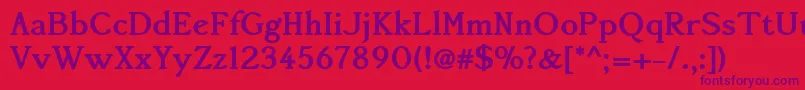 Accanthisadfstdno3Bold Font – Purple Fonts on Red Background