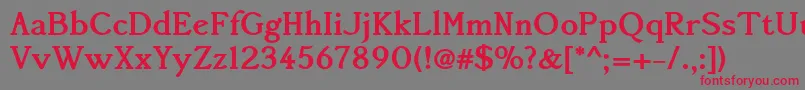 Accanthisadfstdno3Bold Font – Red Fonts on Gray Background