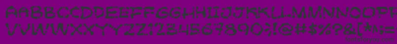 フォントPoftsarade – 紫の背景に黒い文字