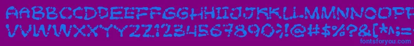 Poftsarade Font – Blue Fonts on Purple Background