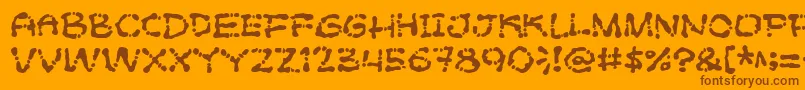 Poftsarade Font – Brown Fonts on Orange Background