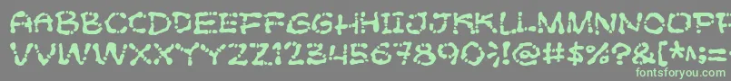 Шрифт Poftsarade – зелёные шрифты на сером фоне