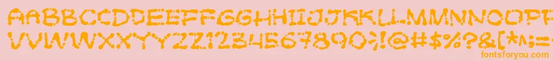fuente Poftsarade – Fuentes Naranjas Sobre Fondo Rosa