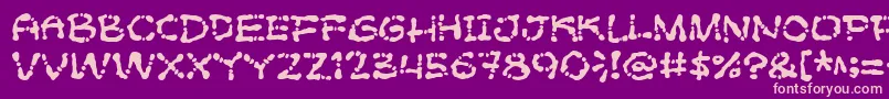 Poftsarade Font – Pink Fonts on Purple Background