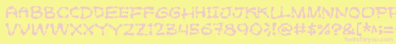 Poftsarade Font – Pink Fonts on Yellow Background