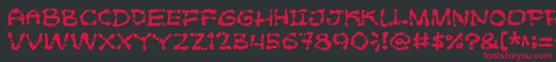 Poftsarade Font – Red Fonts on Black Background