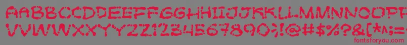 Poftsarade Font – Red Fonts on Gray Background