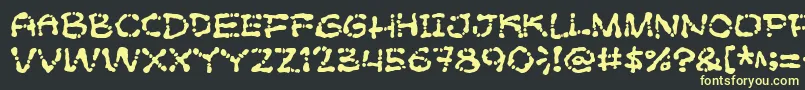 Poftsarade Font – Yellow Fonts on Black Background