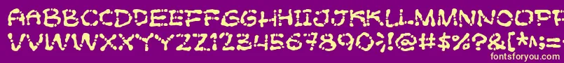 Poftsarade Font – Yellow Fonts on Purple Background