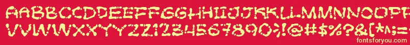Poftsarade Font – Yellow Fonts on Red Background