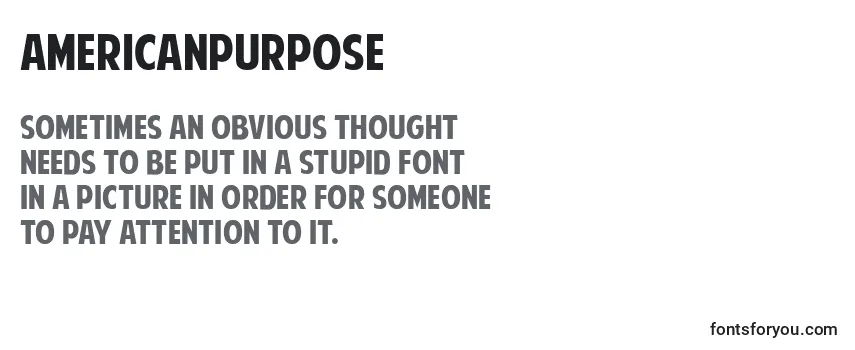 Шрифт AmericanPurpose (106579)