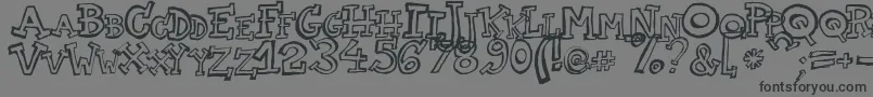 TwoAm Font – Black Fonts on Gray Background