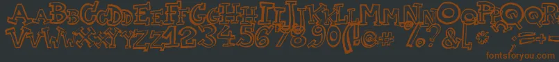 TwoAm Font – Brown Fonts on Black Background