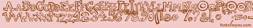 TwoAm Font – Brown Fonts on Pink Background
