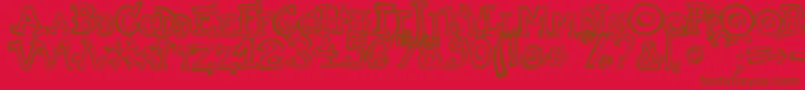 TwoAm Font – Brown Fonts on Red Background
