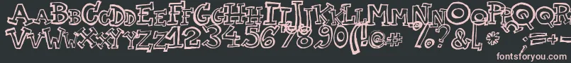 TwoAm Font – Pink Fonts on Black Background