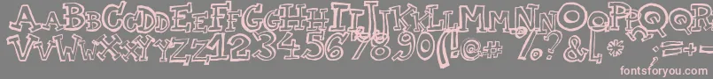 TwoAm Font – Pink Fonts on Gray Background