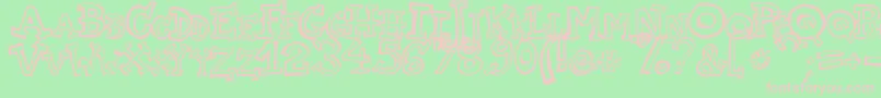 TwoAm Font – Pink Fonts on Green Background