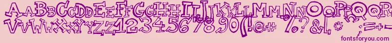 TwoAm Font – Purple Fonts on Pink Background