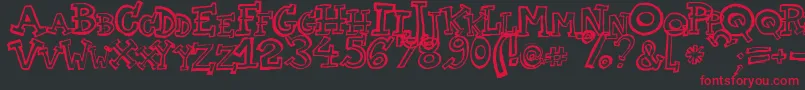 TwoAm Font – Red Fonts on Black Background