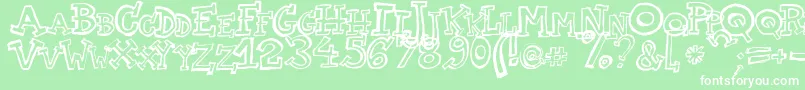 TwoAm Font – White Fonts on Green Background