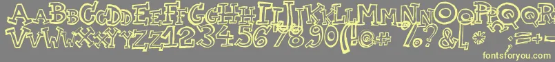 TwoAm Font – Yellow Fonts on Gray Background