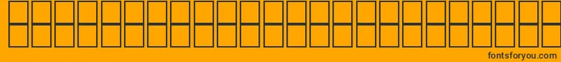 AlKharashi65-Schriftart – Schwarze Schriften auf orangefarbenem Hintergrund