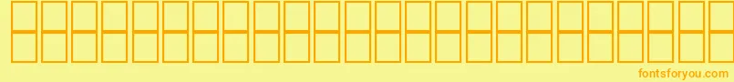 フォントAlKharashi65 – オレンジの文字が黄色の背景にあります。