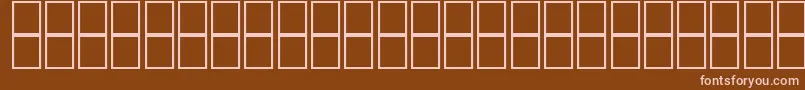 フォントAlKharashi65 – 茶色の背景にピンクのフォント