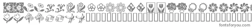 KrKatsFlowers2-Schriftart – Graue Schriften