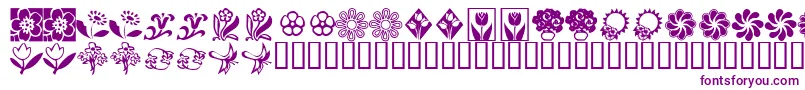 fuente KrKatsFlowers2 – Fuentes Moradas Sobre Fondo Blanco