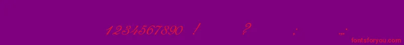 RomanaScript Font – Red Fonts on Purple Background