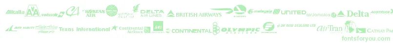 Шрифт AirlineLogos – зелёные шрифты