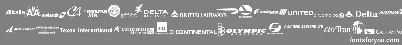 AirlineLogos Font – White Fonts on Gray Background