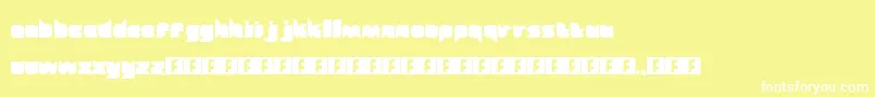 フォントFairytale – 黄色い背景に白い文字