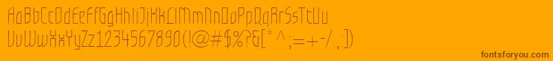 GrafiloneLlLight Font – Brown Fonts on Orange Background